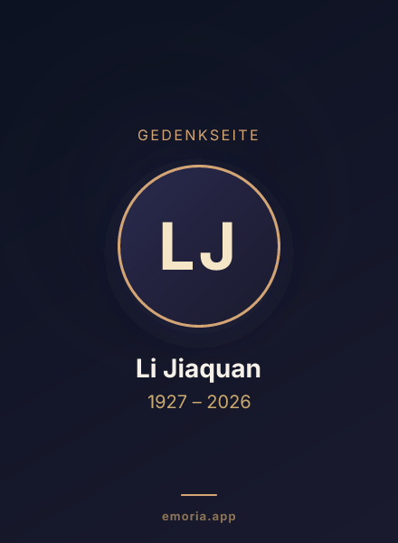 Gedenkportrait von Li Jiaquan
