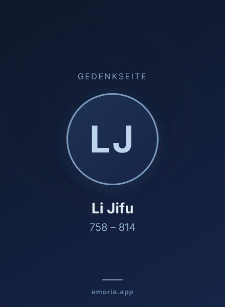 Gedenkportrait von Li Jifu