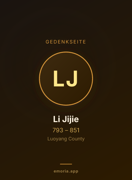 Gedenkportrait von Li Jijie