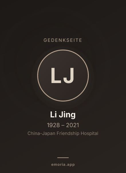 Gedenkportrait von Li Jing