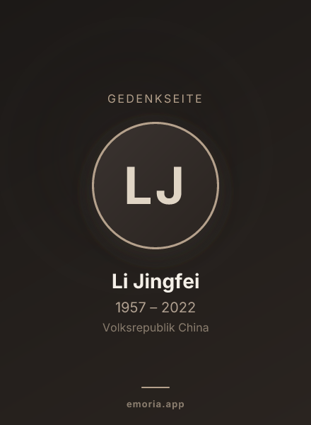 Gedenkportrait von Li Jingfei