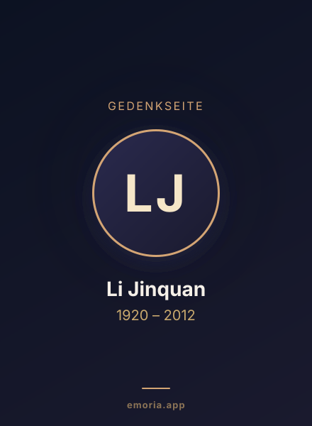 Gedenkportrait von Li Jinquan