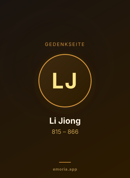 Gedenkportrait von Li Jiong