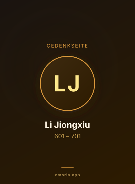 Gedenkportrait von Li Jiongxiu
