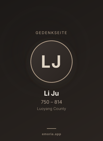 Gedenkportrait von Li Ju