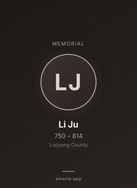 Memorial portrait of Li Ju