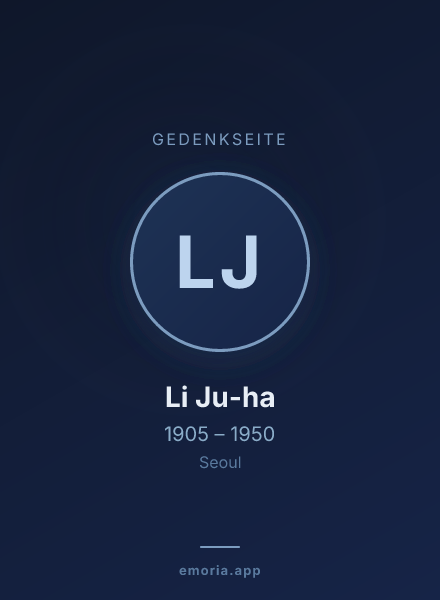 Gedenkportrait von Li Ju-ha