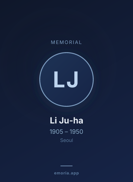 Memorial portrait of Li Ju-ha