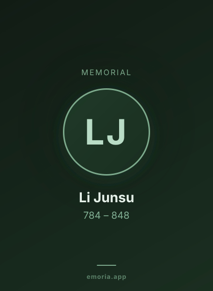 Memorial portrait of Li Junsu