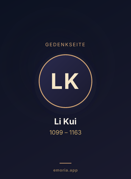 Gedenkportrait von Li Kui