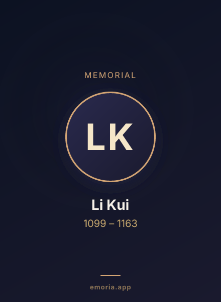 Memorial portrait of Li Kui