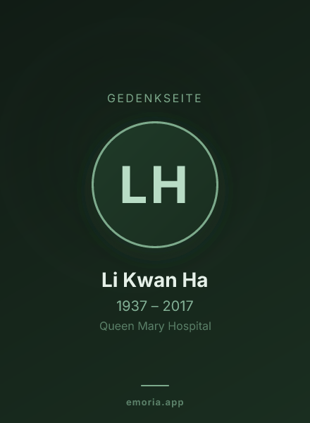 Gedenkportrait von Li Kwan Ha