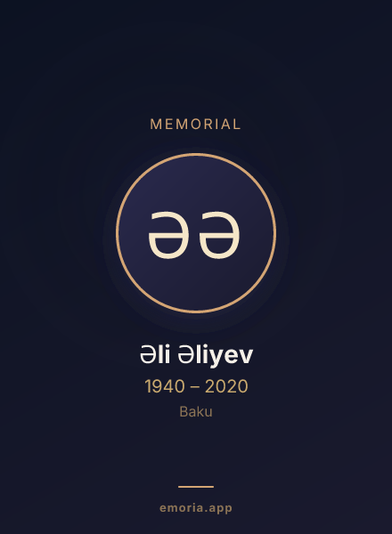 Memorial portrait of Əli Əliyev