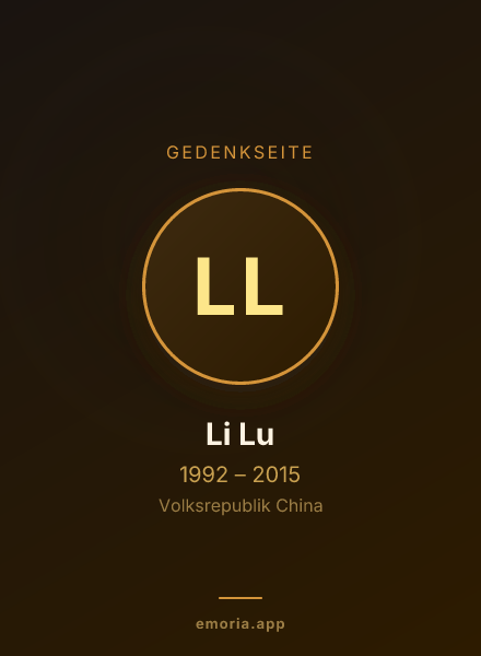 Gedenkportrait von Li Lu