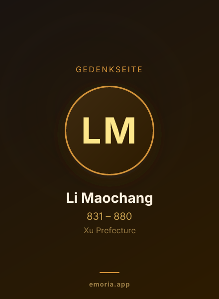 Gedenkportrait von Li Maochang