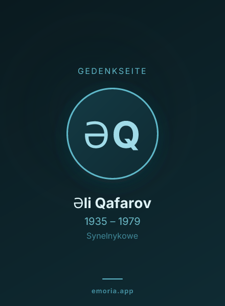 Gedenkportrait von Əli Qafarov