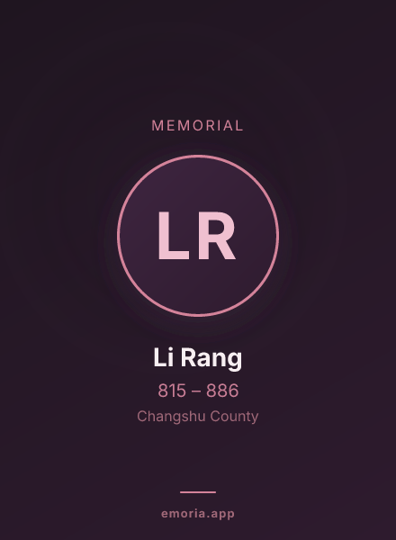 Memorial portrait of Li Rang