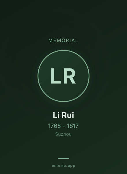 Memorial portrait of Li Rui