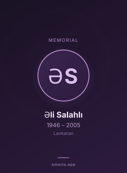 Memorial portrait of Əli Salahlı