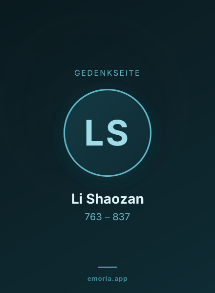 Gedenkportrait von Li Shaozan