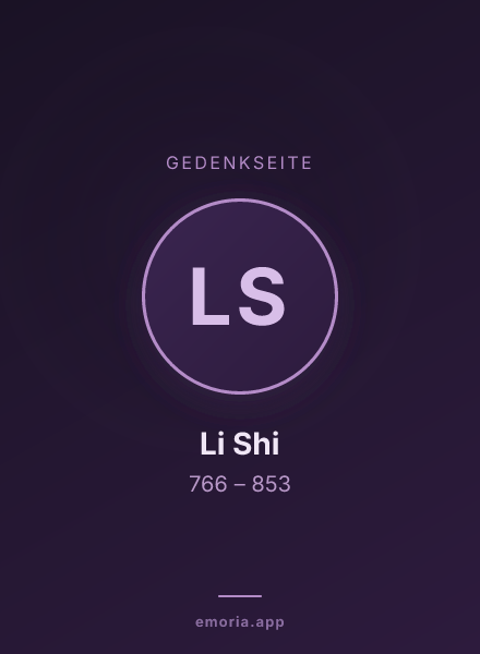 Gedenkportrait von Li Shi