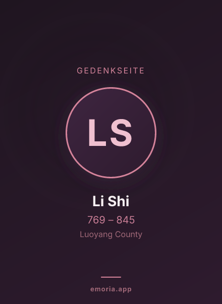 Gedenkportrait von Li Shi