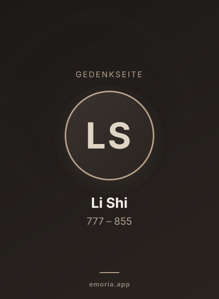 Gedenkportrait von Li Shi