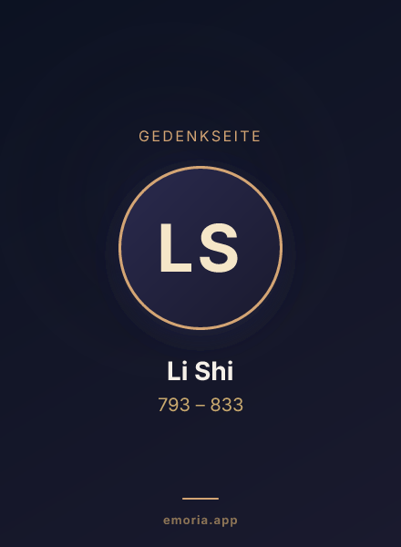 Gedenkportrait von Li Shi
