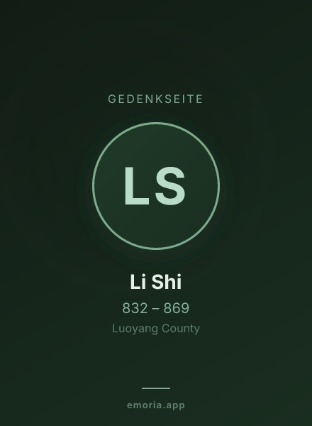 Gedenkportrait von Li Shi