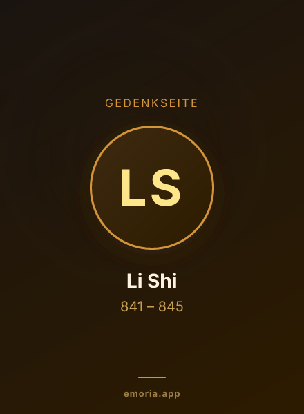 Gedenkportrait von Li Shi