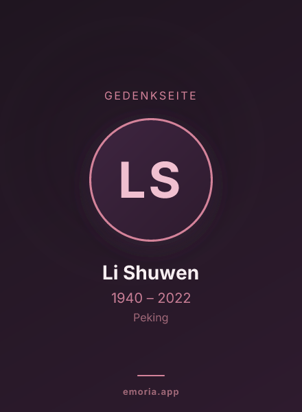 Gedenkportrait von Li Shuwen
