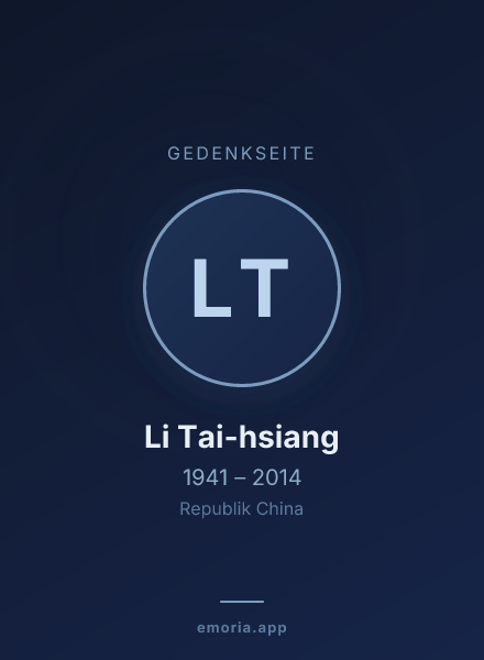 Gedenkportrait von Li Tai-hsiang