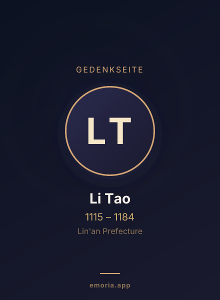 Gedenkportrait von Li Tao