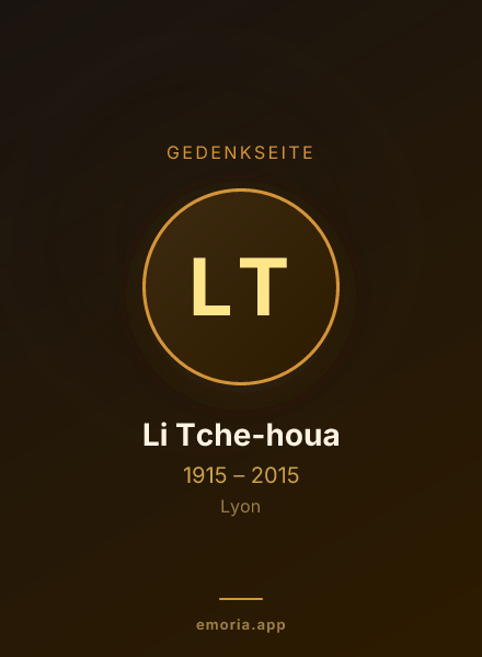 Gedenkportrait von Li Tche-houa