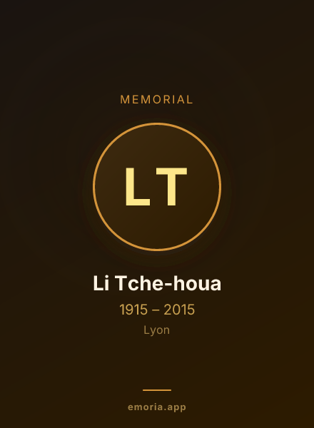 Memorial portrait of Li Tche-houa