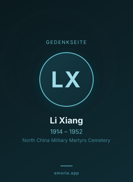 Gedenkportrait von Li Xiang