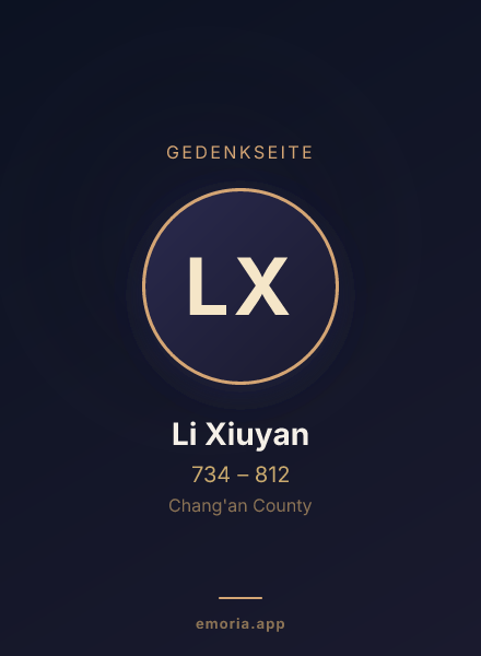 Gedenkportrait von Li Xiuyan