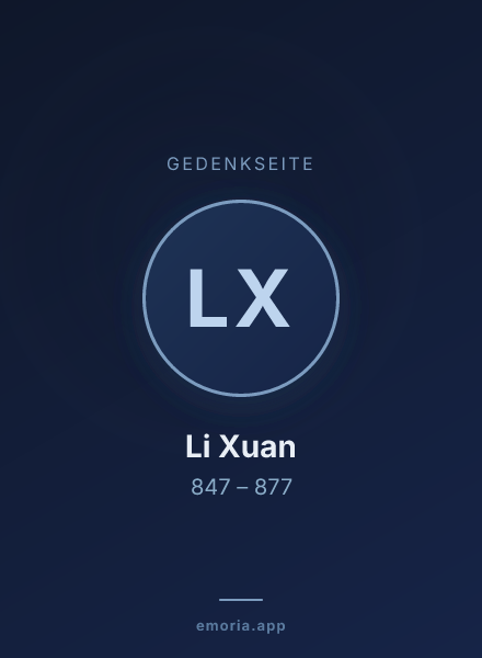 Gedenkportrait von Li Xuan