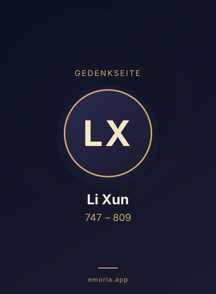 Gedenkportrait von Li Xun