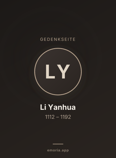 Gedenkportrait von Li Yanhua