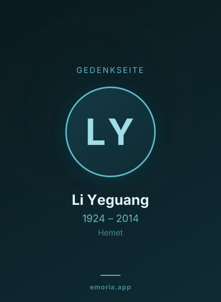 Gedenkportrait von Li Yeguang