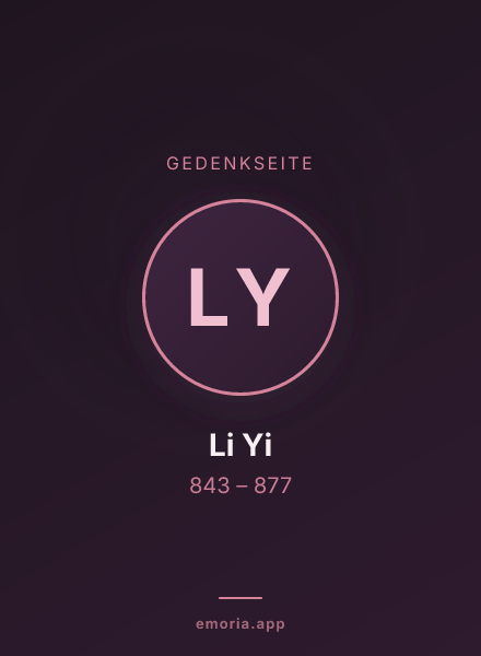 Gedenkportrait von Li Yi