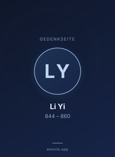 Gedenkportrait von Li Yi