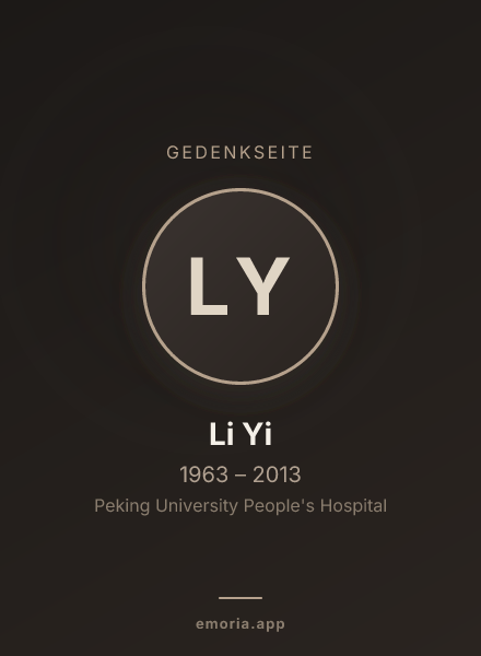 Gedenkportrait von Li Yi
