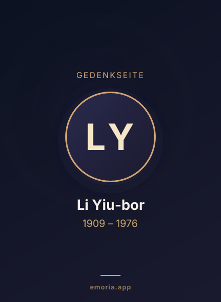 Gedenkportrait von Li Yiu-bor