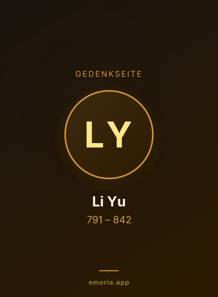 Gedenkportrait von Li Yu