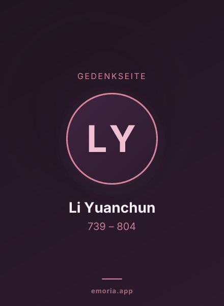 Gedenkportrait von Li Yuanchun