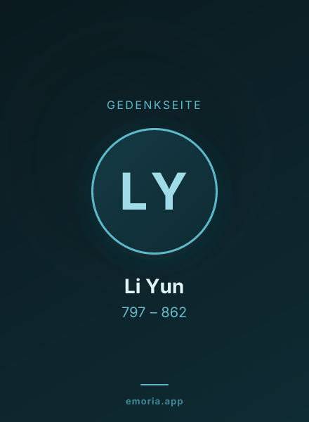 Gedenkportrait von Li Yun