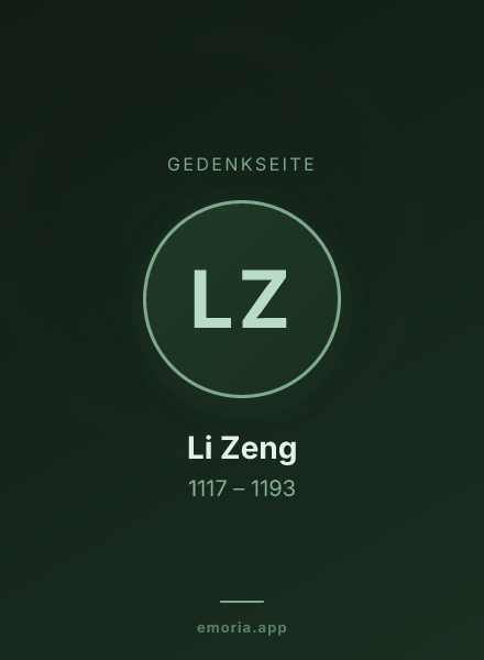 Gedenkportrait von Li Zeng