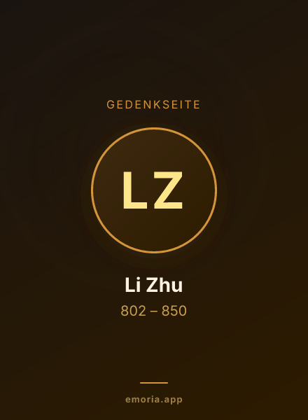 Gedenkportrait von Li Zhu